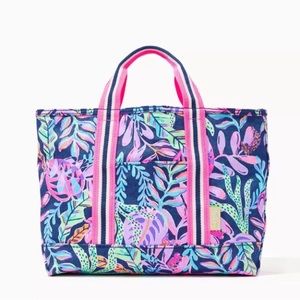 Lilly Pulitzer mini Mercado tote oyster bay navy NEW WITH TAGS